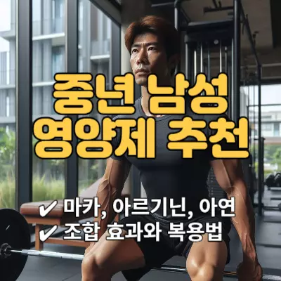 마카 아르기닌 아연 영양제 조합 효과는 추천 영양제