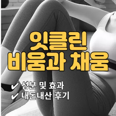 잇클린 비움과 채움 내돈내산 복용 후기 및 효과